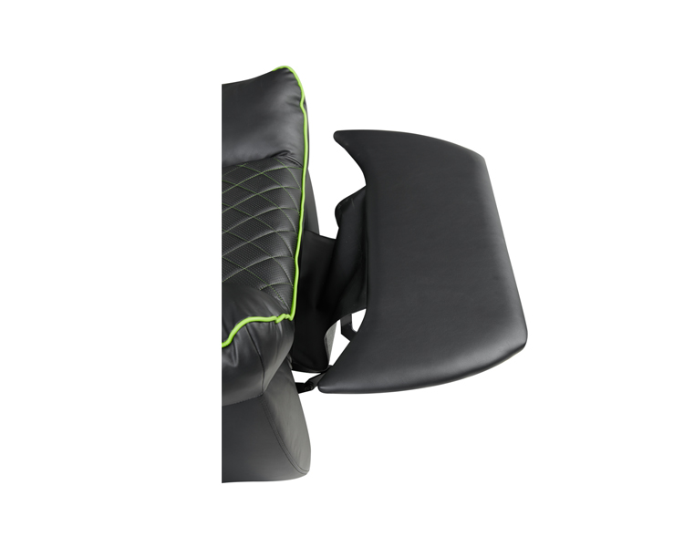 Gaming Chair: Vertex Throne Gaming Sofa Black/Green PVC